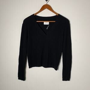 Womens Grey/Ven Wool Cashmere Blend Haldane Sweater Black Size S EUC!